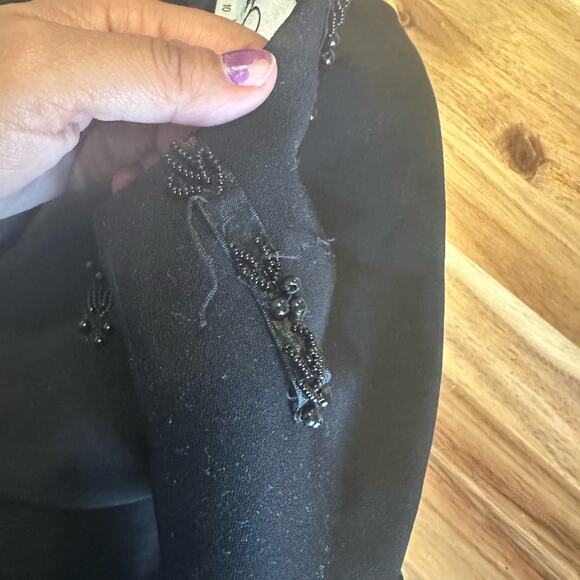 Carissimo Black Beaded Blazer Jacket | Vintage Glam | Size 10 - Picture 4 of 8